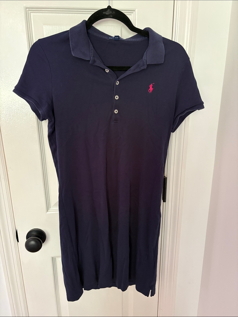 Ralph Lauren Navy Polo Dress with Pink Pony